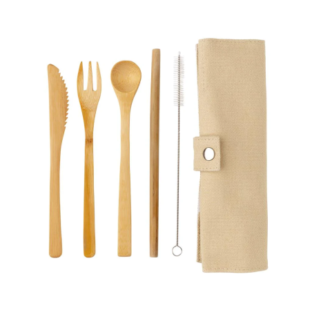 Set Bamboo Go de Cubiertos Reutilizables
